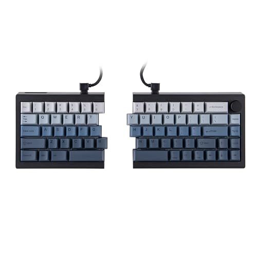 EPOMAKER Split65 QMK/VIA プログラマブルキーボード 2.4Ghz/Bluetooth/Type-Cワイヤレスメカニカルキーボード RGBバックライト付きスプリットレイアウトのエルゴノミクスゲーミングキーボード (Wisteria LJu