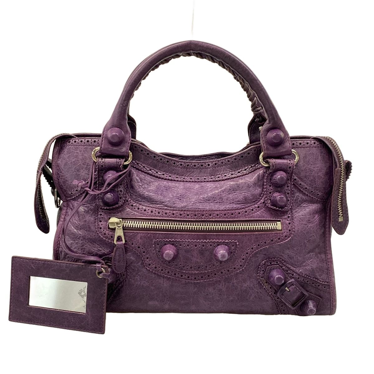 BALENCIAGA(バレンシアガ) ハンドバッグ ザ・ジャイアントシティカバード 204529 パープル レザー
