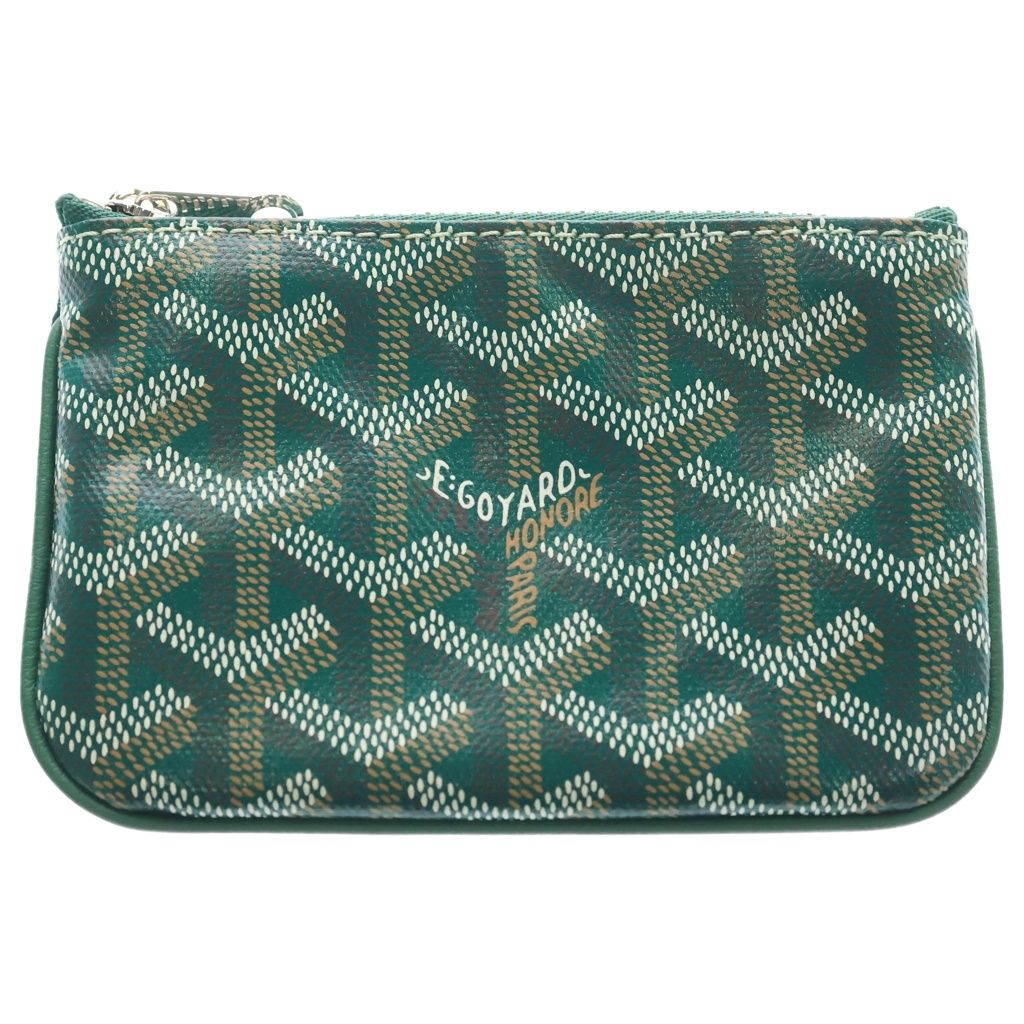 GOYARD (ゴヤール) コインケース ミニ財布 グリーン レザー シルバー金具