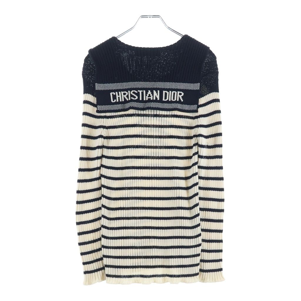 美品 Christian Dior クリスチャンディオール セーラー ニット Christian Dior (クリスチャンディオール) セーラーカラーボーダー