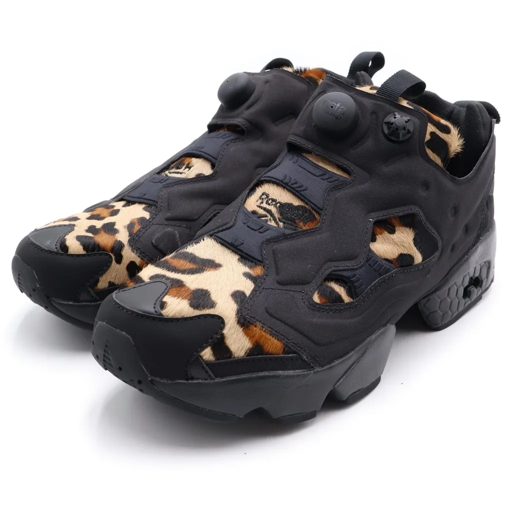 Reebok リーボック ANIMAL PACK/SAFARI FY4724 インスタポンプフューリー アニマルパック/サファリ ハラコ ローカットスニーカー ブラック/ブラウン US10/28cm Reebok (リーボック) INSTAPUMP FURY ANIMAL PACK/SAFARI FY4724