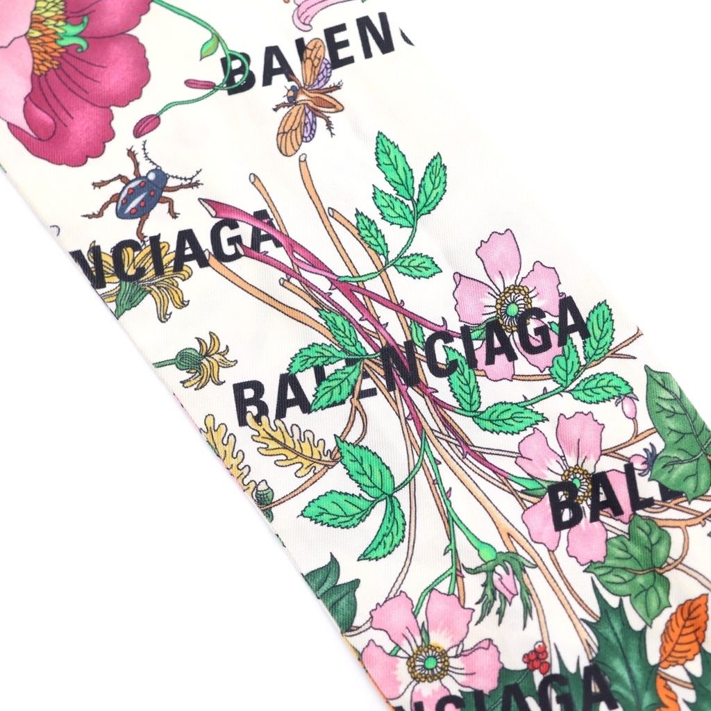 GUCCI (グッチ) The Hacker Flora Print Silk Neck Bow バレンシアガ