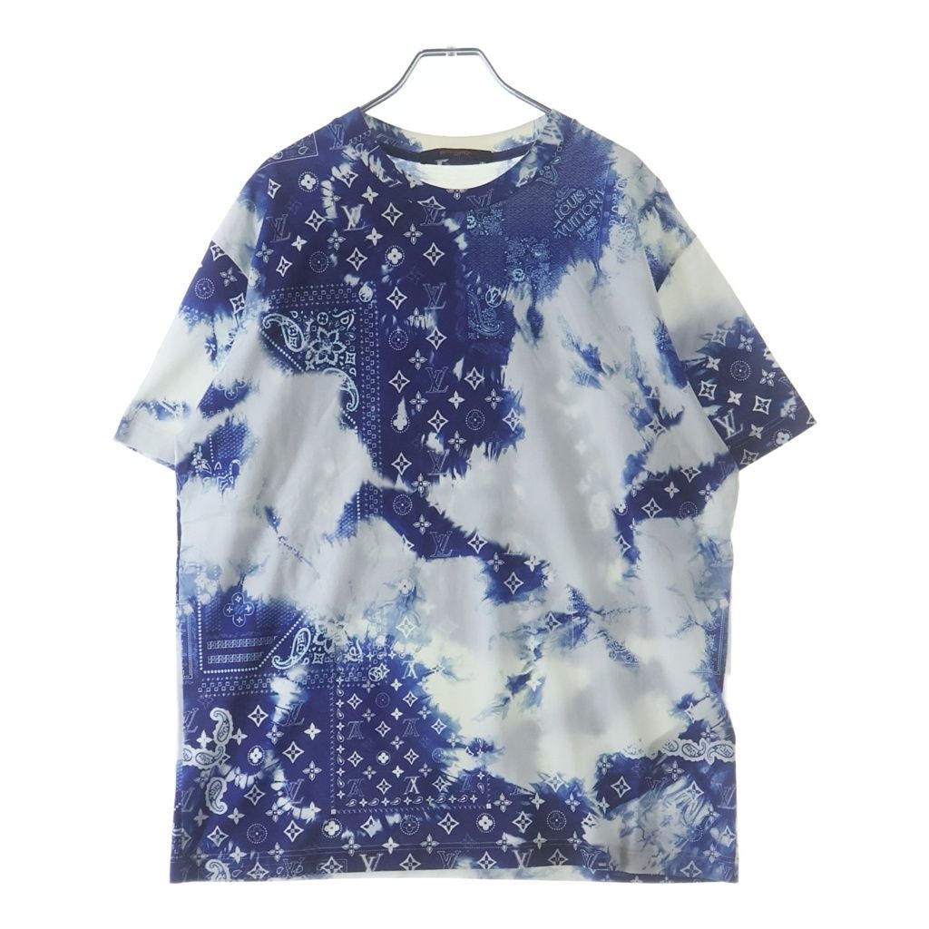 LOUIS VUITTON (ルイヴィトン) 22AW Monogram Bandana Print Tee モノグラム バンダナ RM222M NPG HNY26W クルーネックTシャツ ブルー