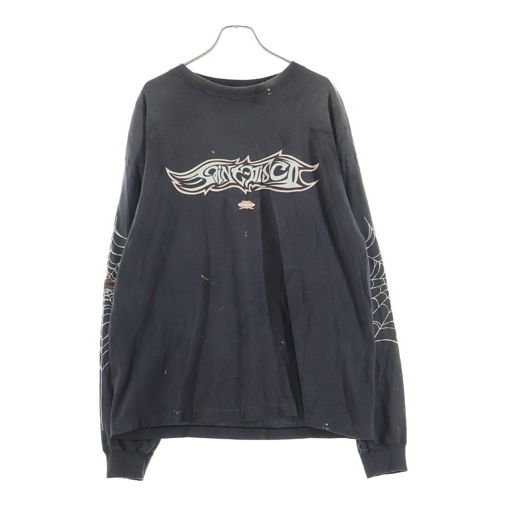 SAINT MICHAEL (セントマイケル) 25SS INSANITY ML_LS TEE ロゴプリント ロングスリーブ 長袖Tシャツ カットソー ブラック SM-HR8-0000-C41 28,105円