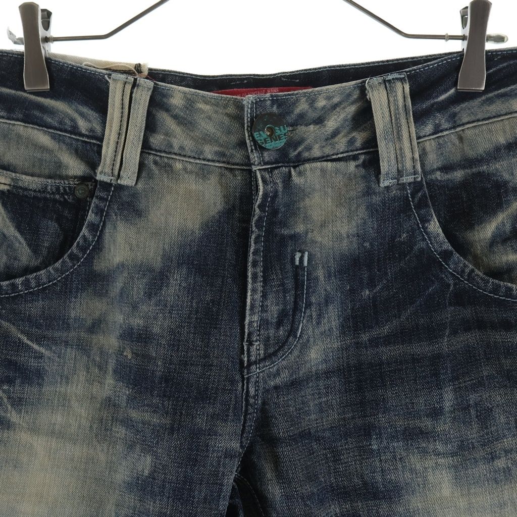 EVISU (エビス) ダメージ加工 バック刺?デザイン デニムパンツ