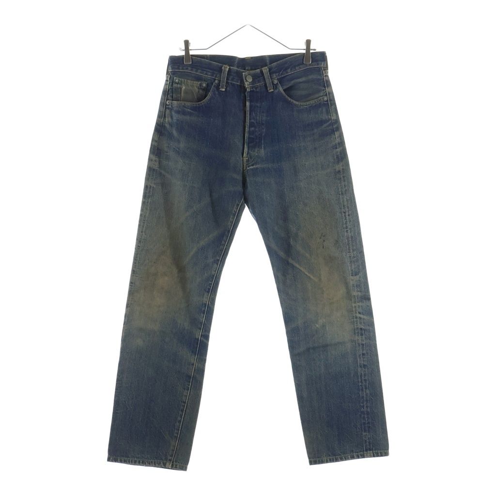 Levi's (リーバイス) 60S 501 BIG E 前期 ボタン裏無刻印 タイプ物 ズレカン センターセット 両面タブ 通常R 赤耳 デニムパンツ インディゴ