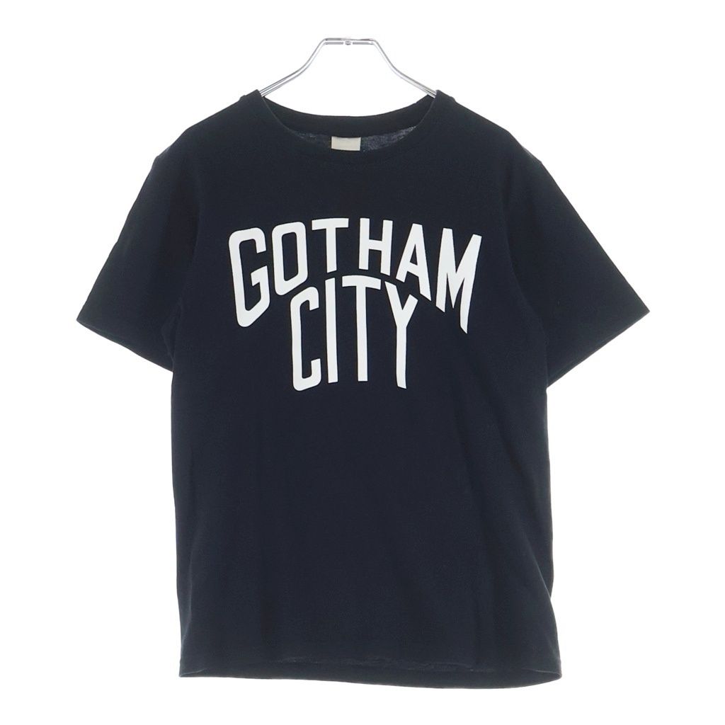 NUMBER (N)INE (ナンバーナイン) 02SS モダンエイジ期 GOTHAM CITY TEE ゴッサム 片面プリント半袖カットソーTシャツ ブラック