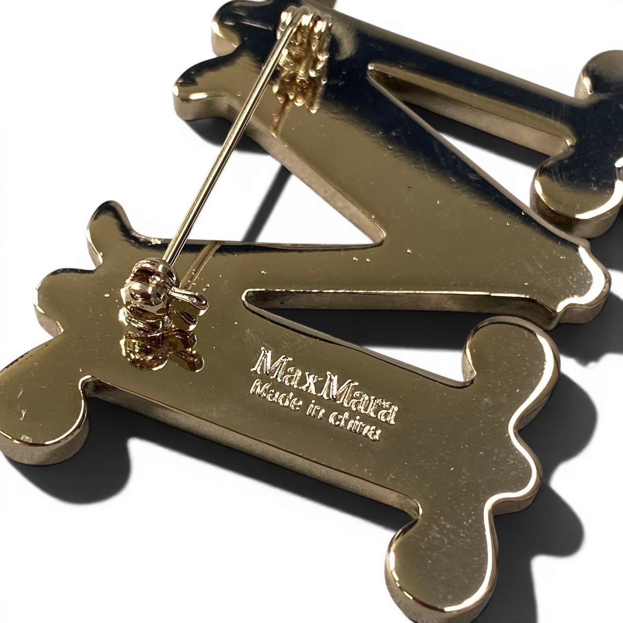 g11 《極美品》 Max Mara マックスマーラ バス クリスタル ブローチ