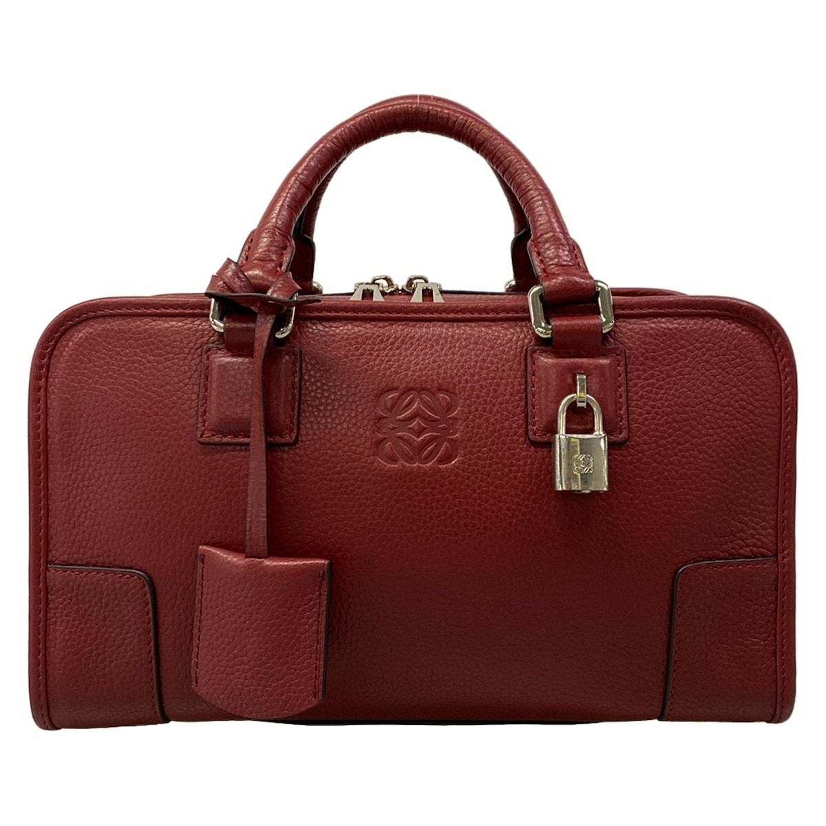 LOEWE(ロエベ) ハンドバッグ アマソナ28 ボルドー レザー