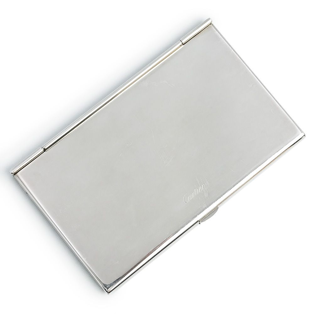 カルティエ T1220284 2C ロゴ SV925 シルバー カードケース 名刺入れ 定期入れ パスケース 箱付 Cartier（中古） カルティエ T1220284 2C ロゴ SV925 シルバー カードケース 名刺入れ