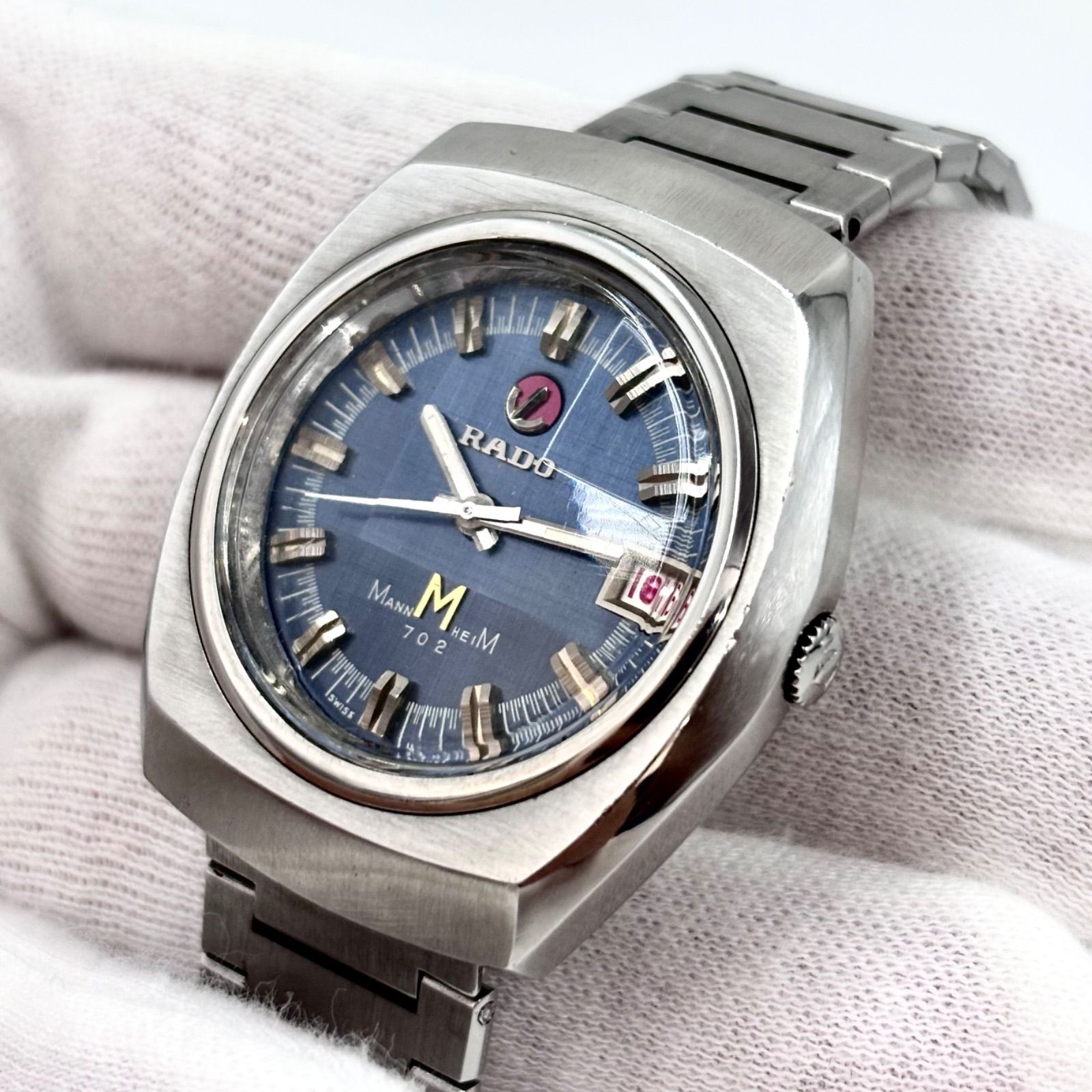 RADO mannheim ラドー マンハイム 稼働品 カットガラス 自動巻き 稼働/純正ブレス】RADO/ラドー MANNHEIM/マンハイム 腕時計 自動巻き