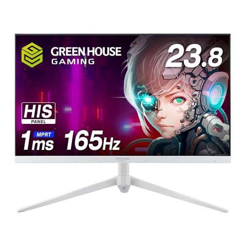 グリーンハウス 23.8インチ ゲーミングモニター 165Hz 1ms HDMIx2 DisplayPortx1 3年保証 昇降機能 Adaptive-Sync対応 ホワイト GH-ELCG238B-WHJu 22,720円