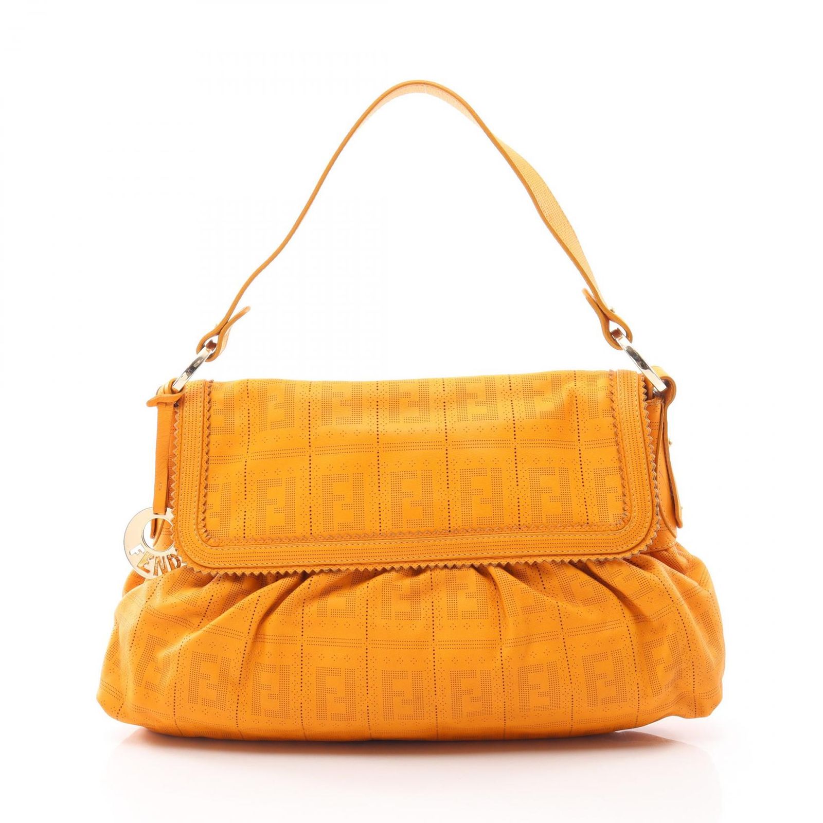 FENDI フェンディ ズッカ パンチング ショルダーバッグ