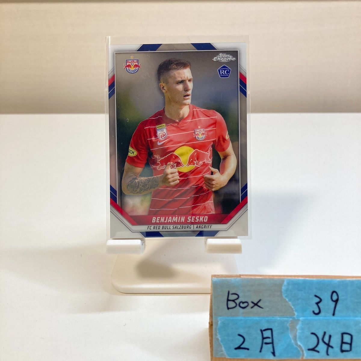 2021-22 Topps Chrome Benjamin Sesko 24/75 FC Red Bull Salzburg RC ルーキー Rookie カード
