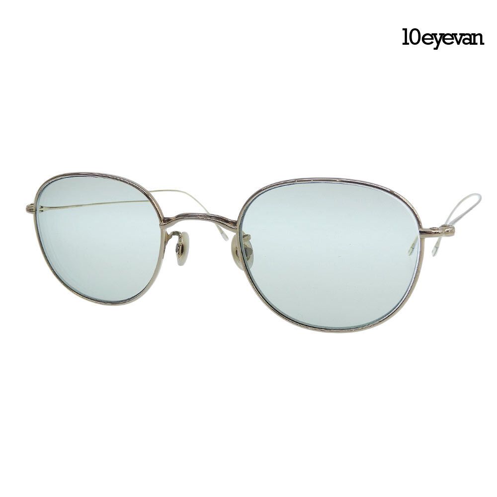 超美品 テン アイヴァン 10 eyevan no.1A Col 2S FAT PLATING コレクション ウエリントンベース メタル メガネ 眼鏡 度あり 定価93500円