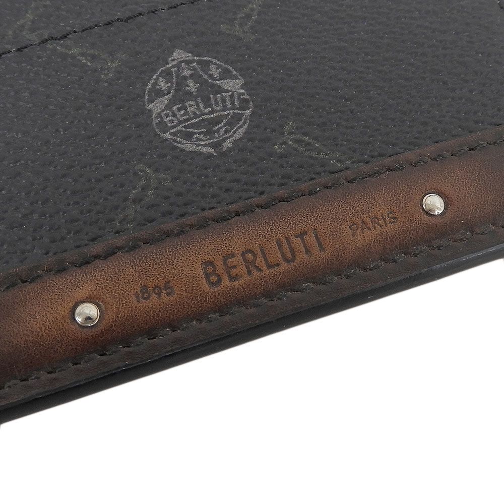 超美品 ベルルッティ Berluti 名刺入れ カード ケース PVCキャンバス