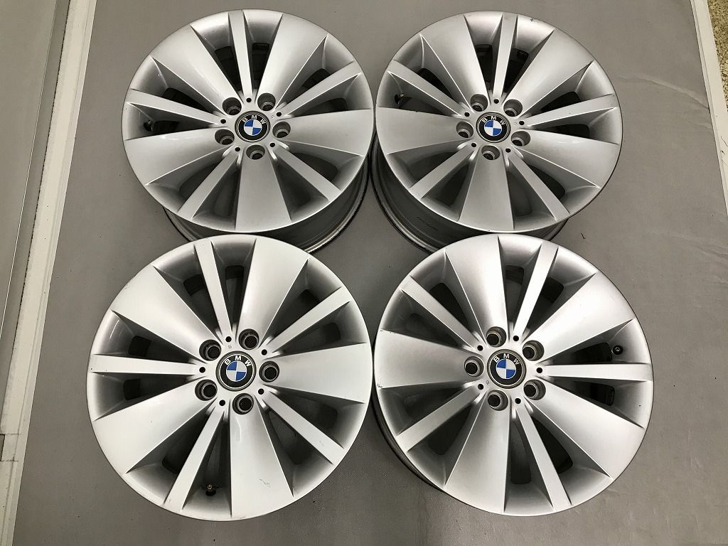 ◎小傷 良品 BMW 7シリーズ 純正 18inc 8J +24 120/5H 即納 個人宅OK 4本 検) ダブルスポーク スタイリング174 E65 E66 M5 E90 E60 E6