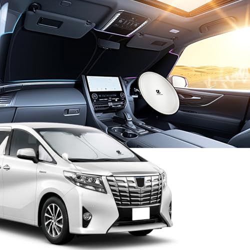 アルファード 30系 適用 車 フロントガラス サンシェード 日除け 革新的な4層構造 遮熱 カーシェード 車種専用 30系 対応 しかっりフィット 遮光断熱 内装劣化防止 フロントサンシェード 2WAY収納袋付き 収納しやすい ハンドル保護 b1ad086e