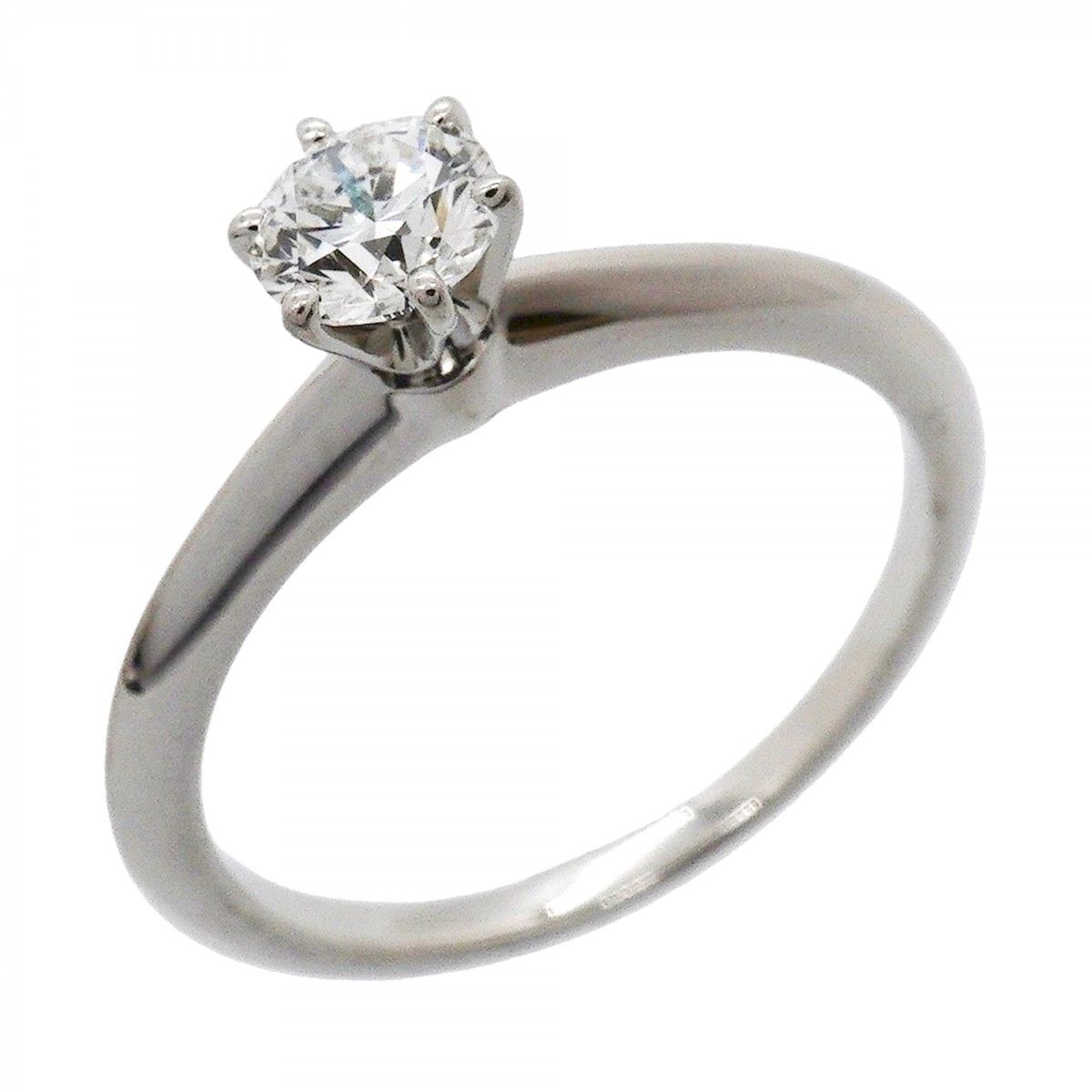 【6jfb0950】ティファニー リング ソリティア 1PD Pt950 プラチナ ダイヤモンド 0.55ct 15号【中古】レディース