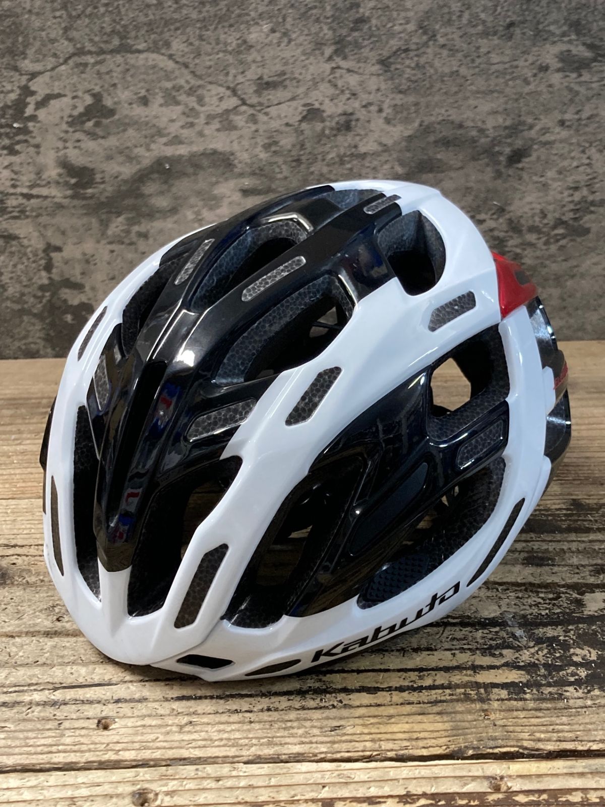 KE999 カブト KABUTO FLEX-AIR ヘルメット S/M 55-58cm R0605製造 白黒赤