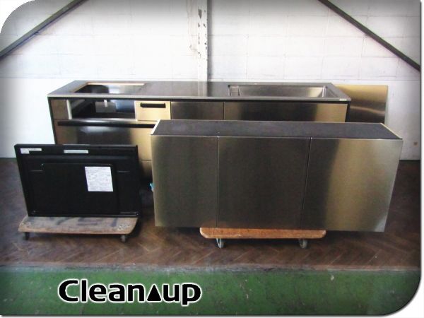 ■展示品■未使用品■Cleanup/クリナップ■CENTRO/セントロ■W255/右シンク/食洗機/レンジフード/システムキッチン/280万/ybb887k 189,000円