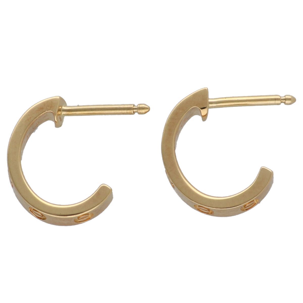 中古】 Cartier カルティエ ラブ フープ イヤリング スモールモデル YG
