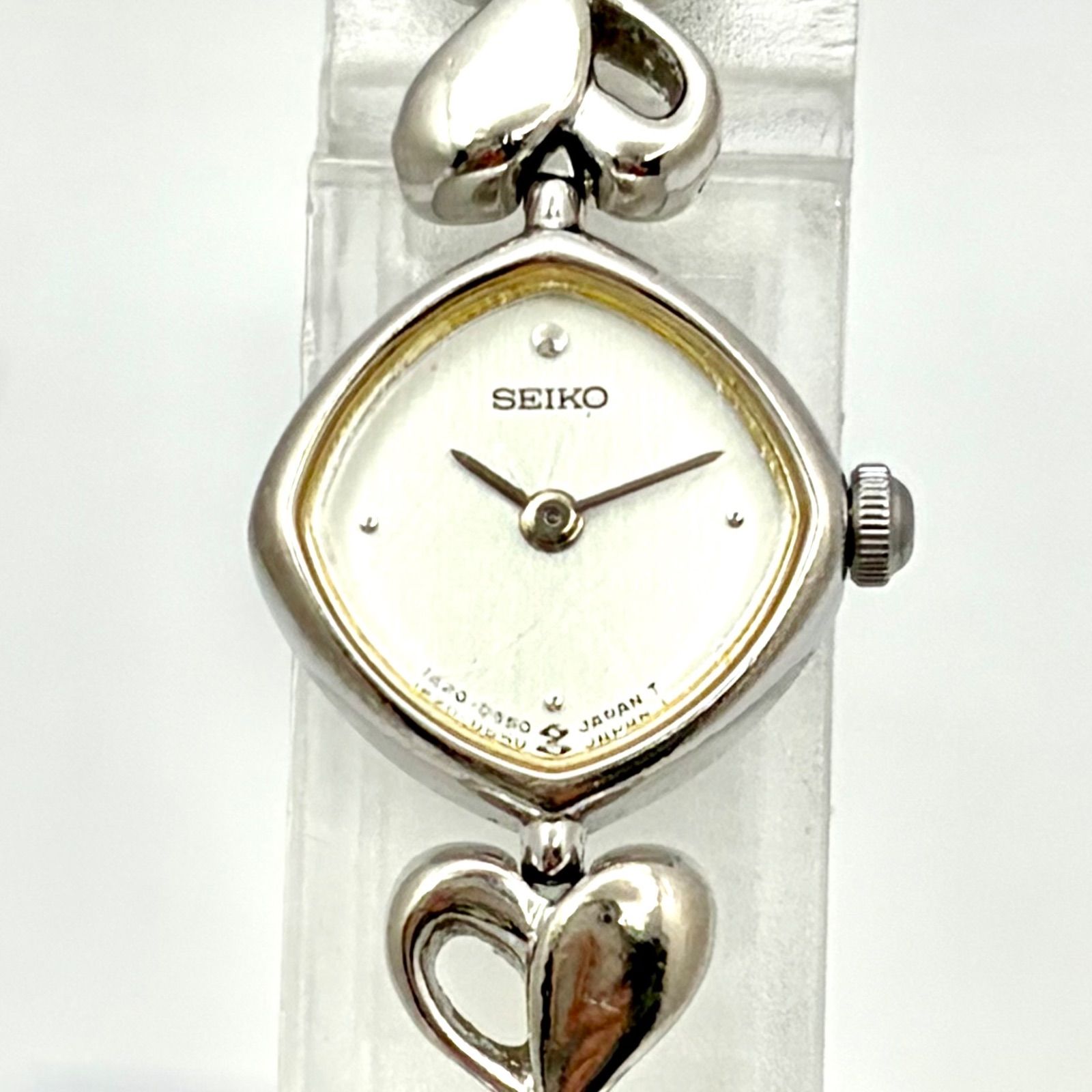 新品電池】SEIKO セイコー レディース 腕時計 ハート シルバー 1E20