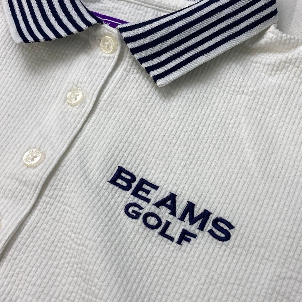 サイズ：M BEAMS GOLF ビームスゴルフ パープルレーベル 半袖