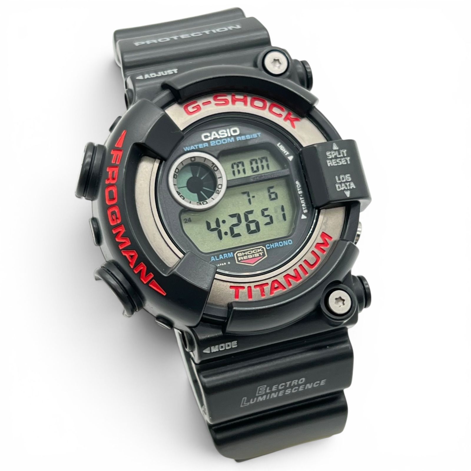 CASIO G-SHOCK FROGMAN DW-8200-1A 2代目フロッグマン 初号機 加水分解なし ベゼル新品交換済み メンズ 腕時計