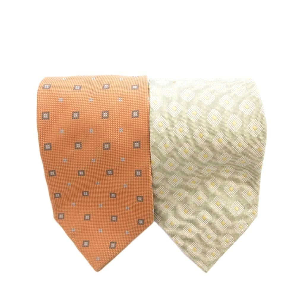 エルメネジルドゼニア Ermenegildo Zegna ネクタイ 2本セット 総柄 絹