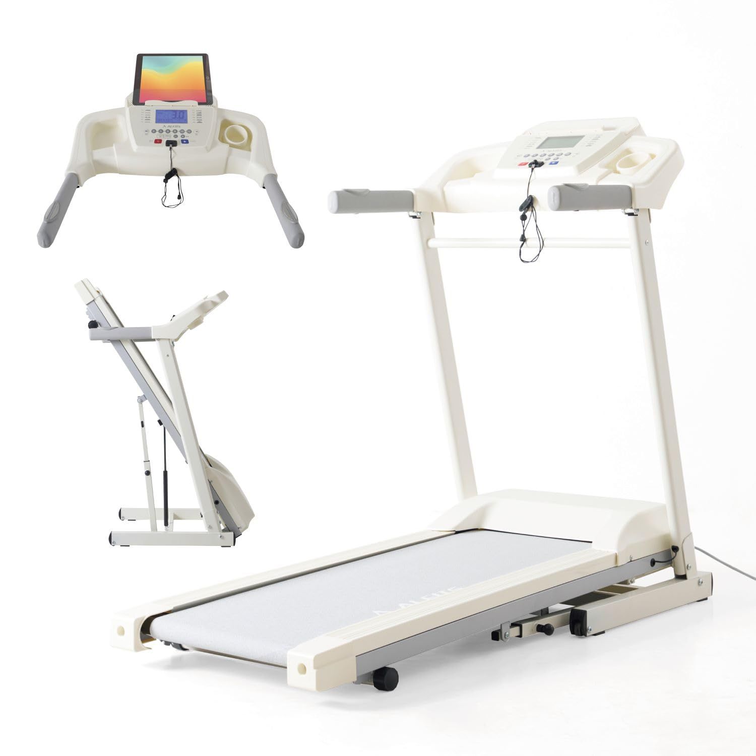 アルインコ(ALINCO) ランニングマシン 折りたたみ コンパクト 時速1-16km ワンタッチ速度調節ボタン プログラム機能 幅広サイズ 傾斜角度3段階調節 キャスター付き タブレットトレー付き 心拍測定 簡単組立 電動ルームランナー トレッドミル ウォー 43,133円