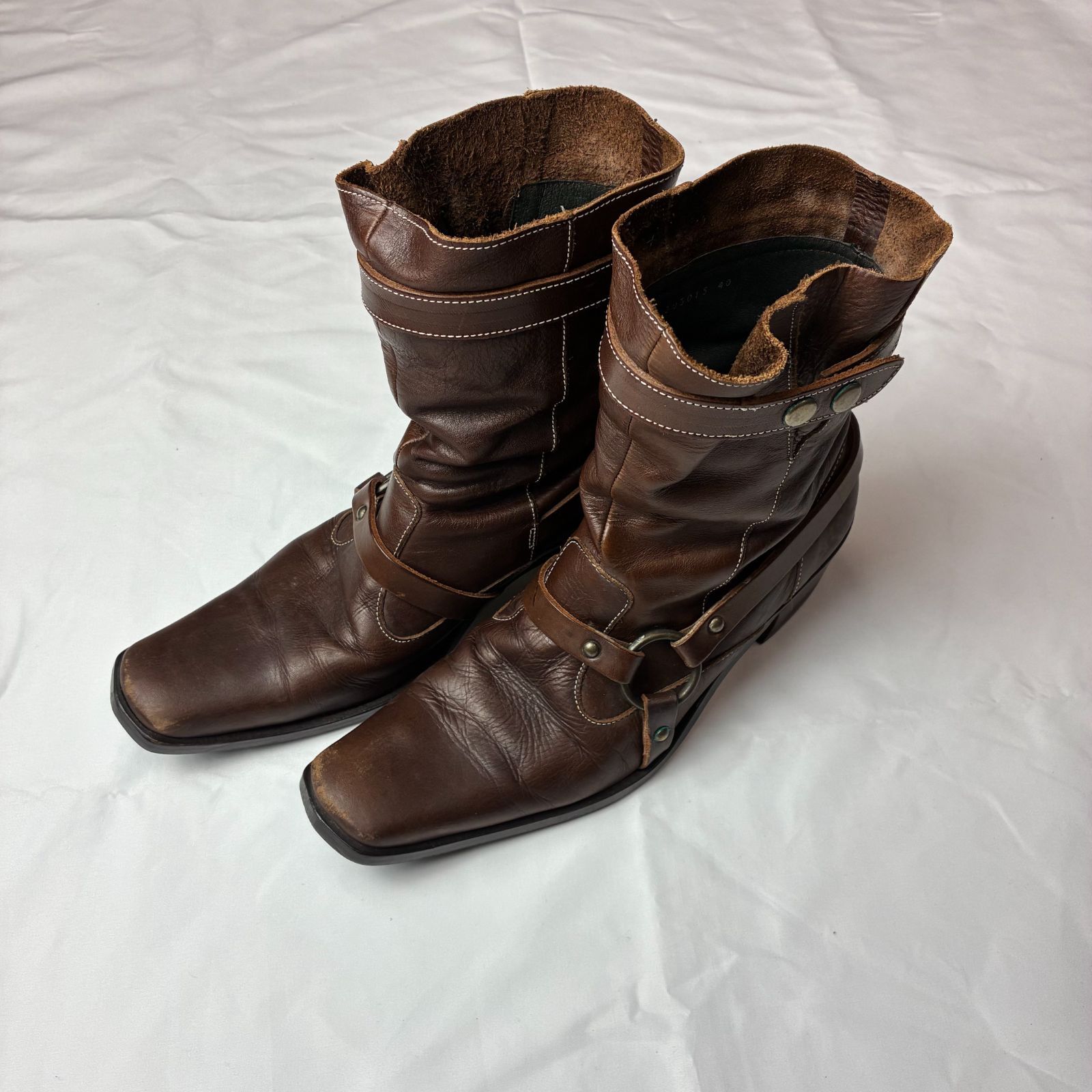 00s Archive alfredoBANNISTER Leather Engineer Boots - メルカリ