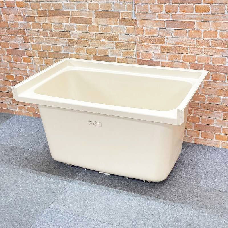 【中古品】 軽量 材質FRP浴槽 お風呂 バスタブ ポリ浴槽 (幅107cm 1070mm) #アイボリー 13G