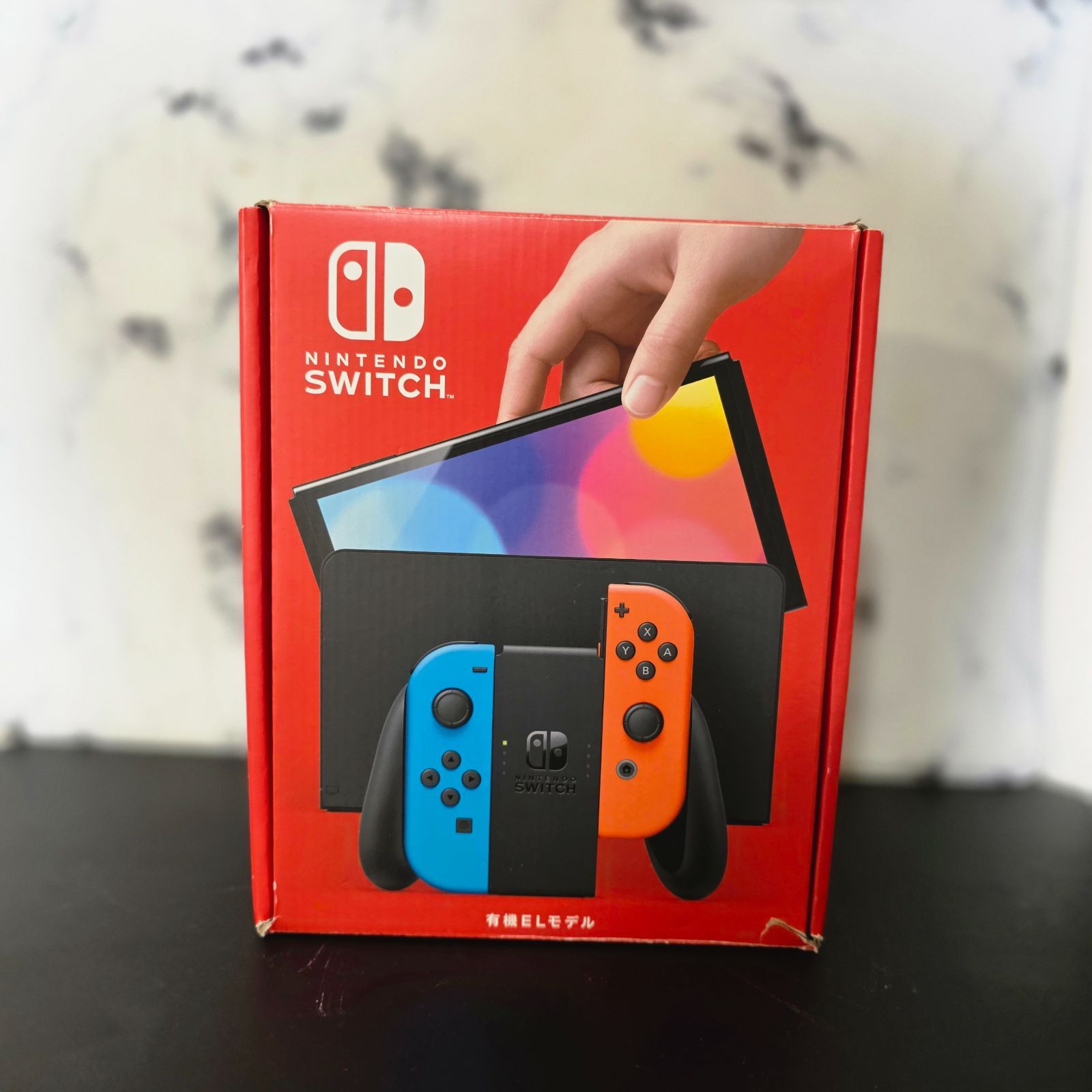 本体【ほぼ未使用】 Nintendo Switch 有機ELモデル ネオンブルー/(R 
