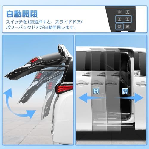 GIMUYA トヨタ 新型 アルファード 40系 ヴェルファイア 運転席増設ドアスイッチキット パワースライドドア バックドア 開閉スイッチ ALPHARD VELLFIRE AAHH4 AGH4 TAHA4 R5.6? 専用 純正交換 内装 カスタム パAR