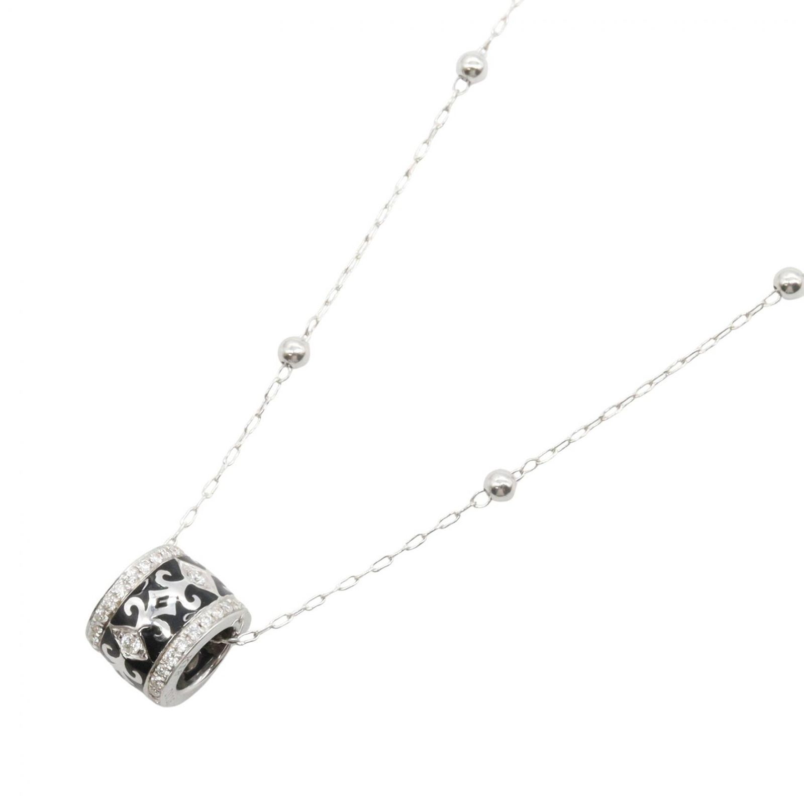 ジュエリー JEWELRY ネックレス ダイヤモンド ネックレス ﾀﾞｲﾔ 2.8g 首回45.5cm K18WG（ホワイトゴールド） ダイヤモンド ネックレス レディース Used A