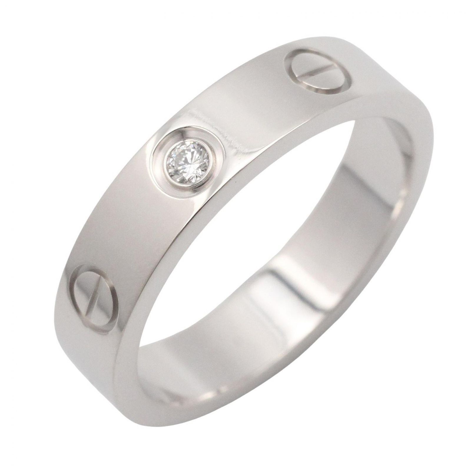 カルティエ CARTIER リング・指輪 ミニラブリング 1PD B4050500 K18WG（ホワイトゴールド） ダイヤモンド ミニラブリング 1PD レディース Used A