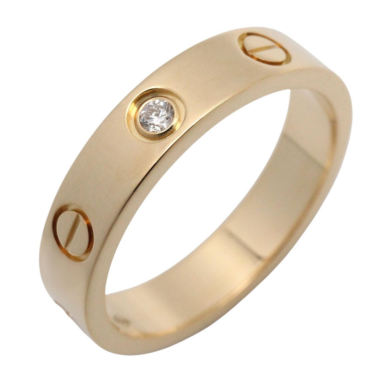 カルティエ CARTIER リング・指輪 ミニラブリング 1PD B4056100 K18（イエローゴールド） ダイヤモンド ミニラブリング 1PD レディース Used A