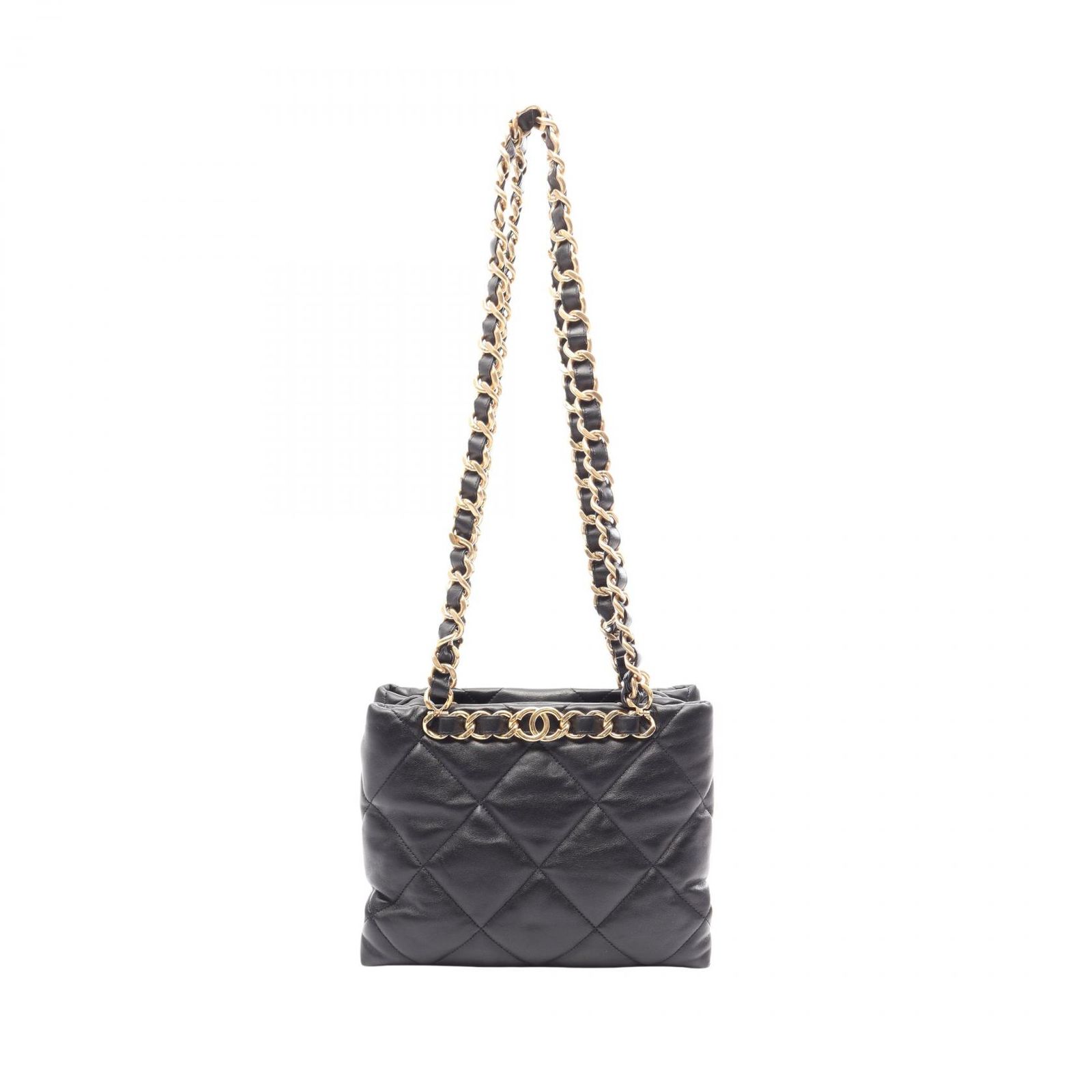 シャネル CHANEL トートバッグ マトラッセ スモール ショッピング AS3502 ブラック ラムスキン（羊革） マトラッセ スモール ショッピングバッグ レディース Used A