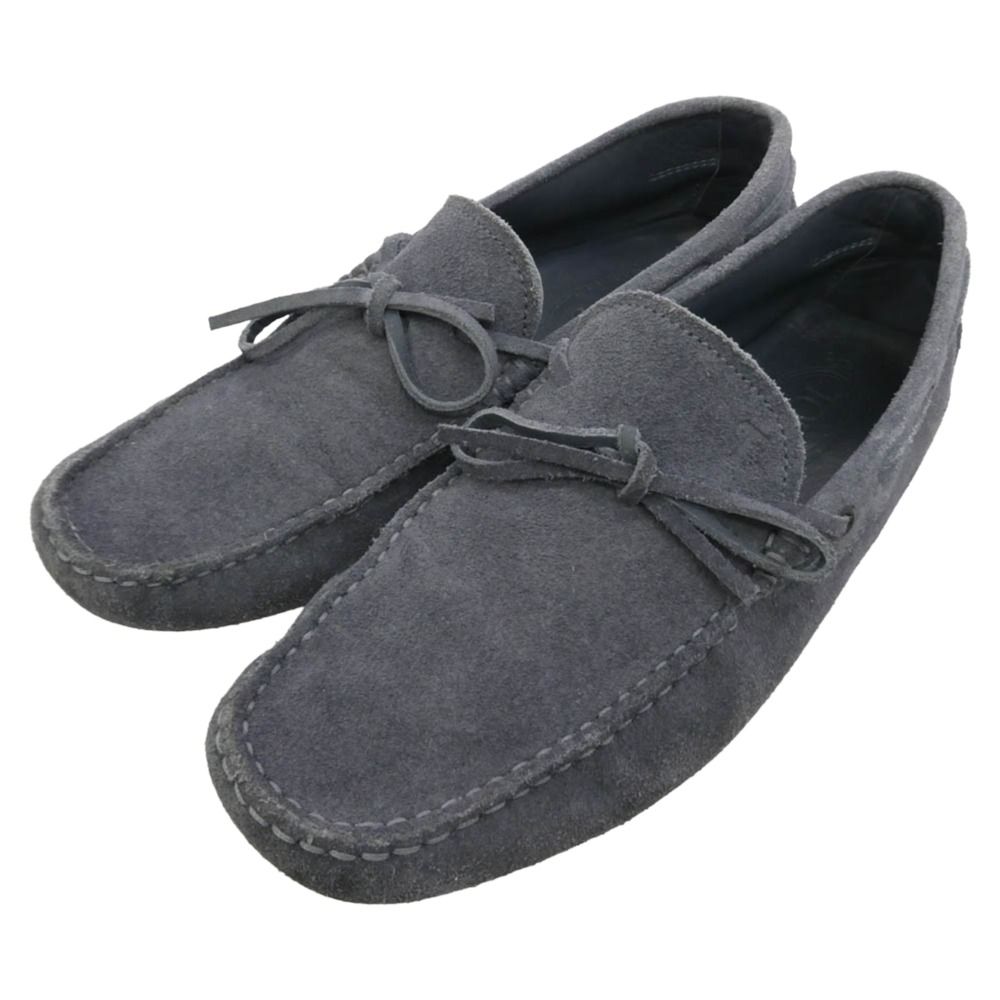 TOD’S トッズ ゴンミーニ ドライビング スエード レザー シューズ チャコール系 6.5【中古】 TOD'S トッズ ゴンミーニ ドライビング スエード レザー シューズ