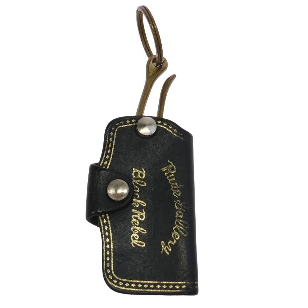 希少品　RUDEGALLERY BLACKREBEL キーホルダー　真鍮　ブラス RUDE GALLERY BLACK REBEL ルードギャラリーブラックレーベル レザー