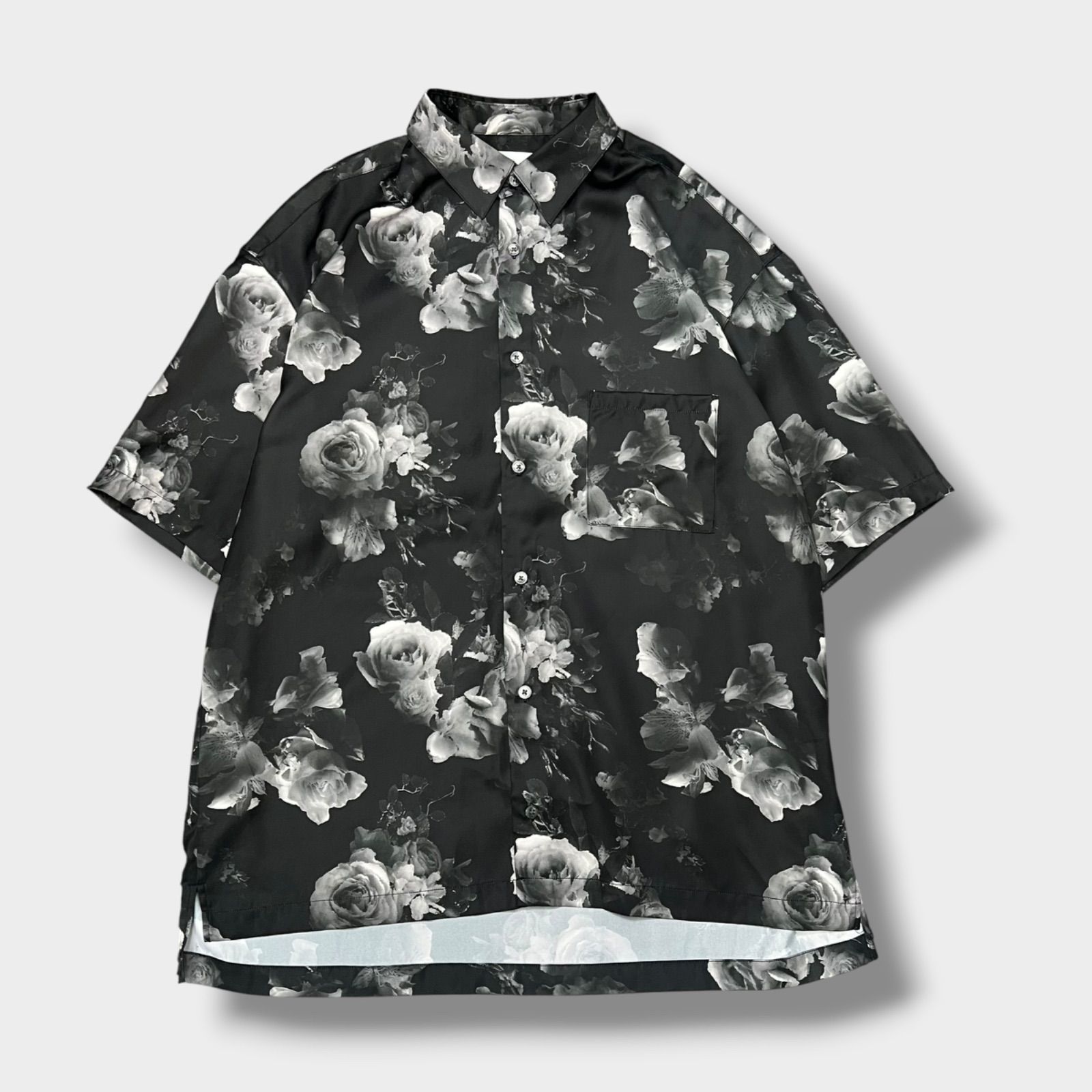 STUDIOUS 19SS フラワープリント オープンカラーシャツ 半袖 花柄 バラ