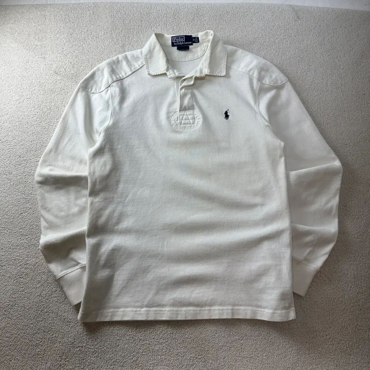 100 POLO RALPH LAUREN コットン 白 ラグビー Tシャツ #26