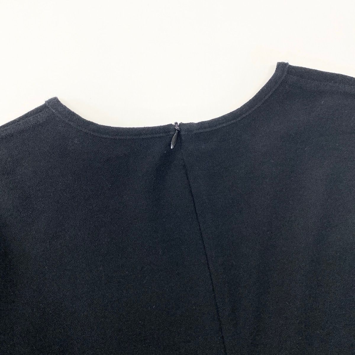 52g11 FENDI フェンディ 異素材切替 ドッキングワンピース ショートスリーブ サイズ42 ブラック レディースu02t