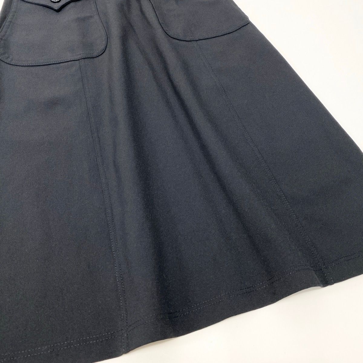 52g11 FENDI フェンディ 異素材切替 ドッキングワンピース ショートスリーブ サイズ42 ブラック レディースu02t