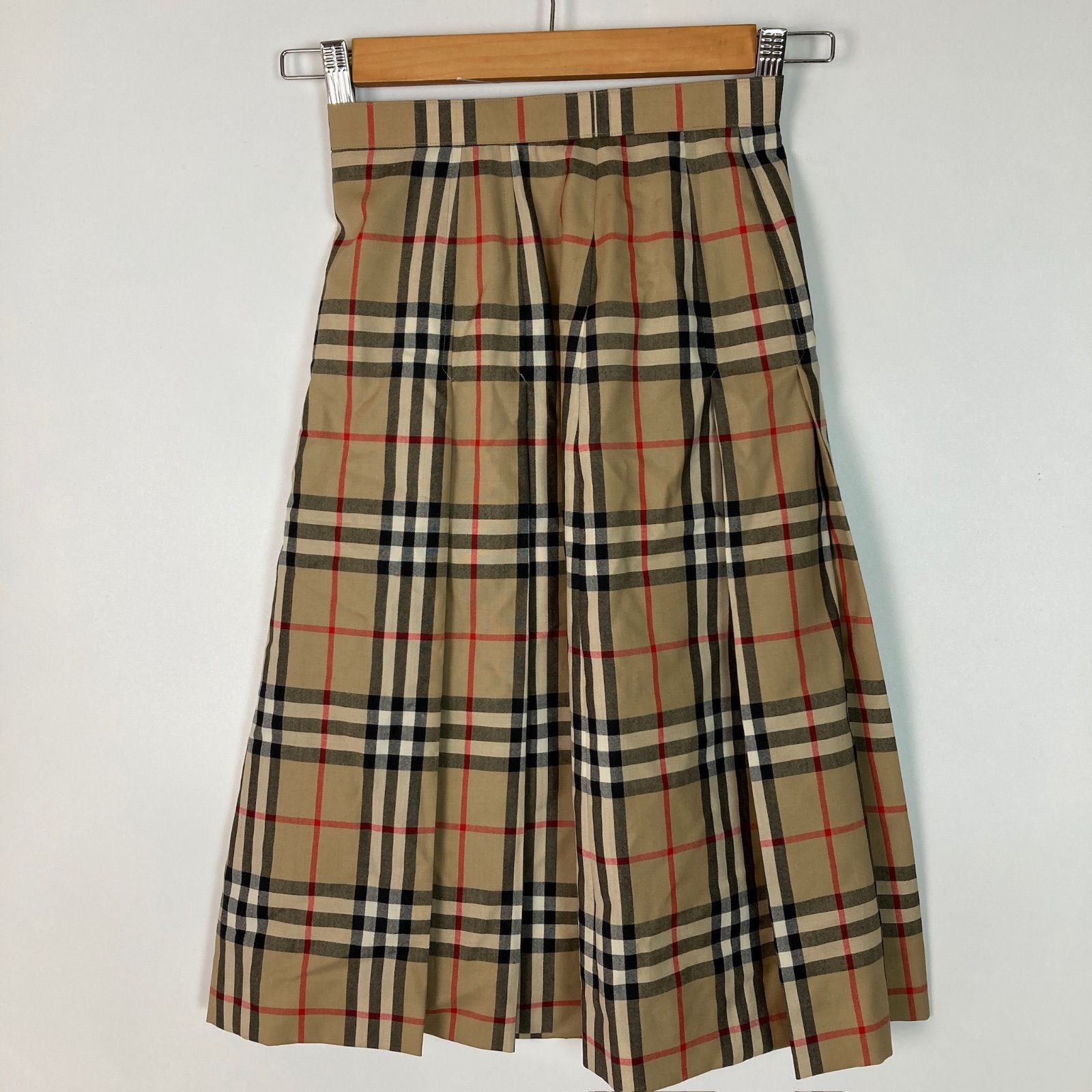 タグ付き BURBERRY ノバチェック柄プリーツスカート レディース