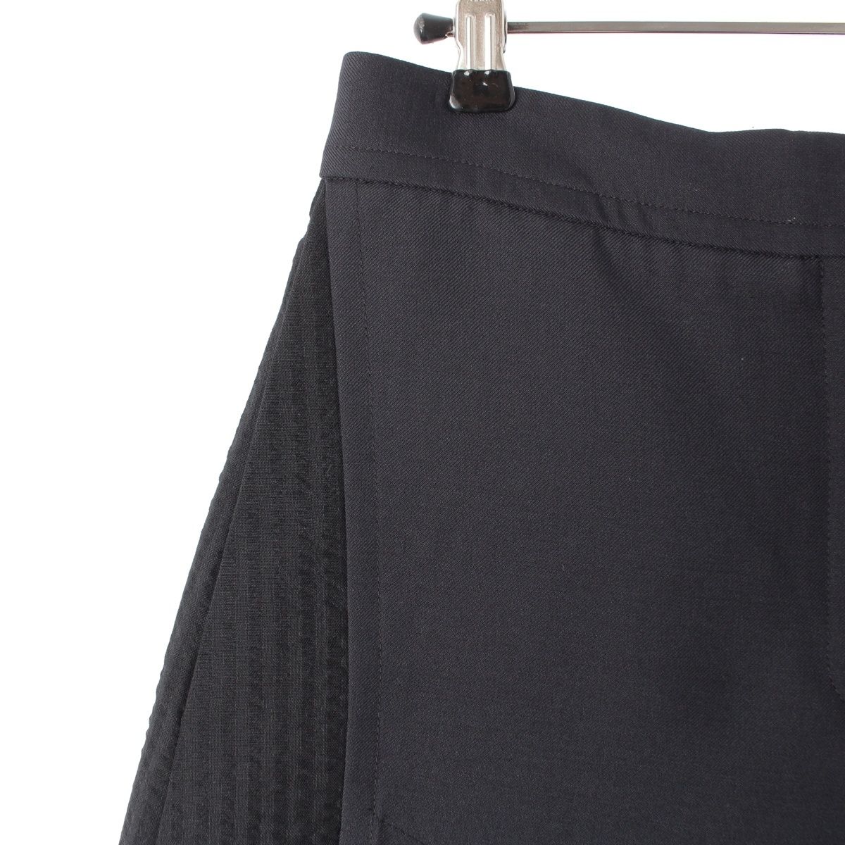 ロエベ ウール 切替 パンツ スラックス S540Y04X31 ブラック 34【中古】