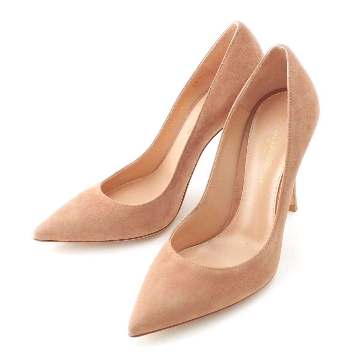 ジャンヴィトロッシ GIANVITO 105 スエード パンプス ベージュ 35.5【中古】
