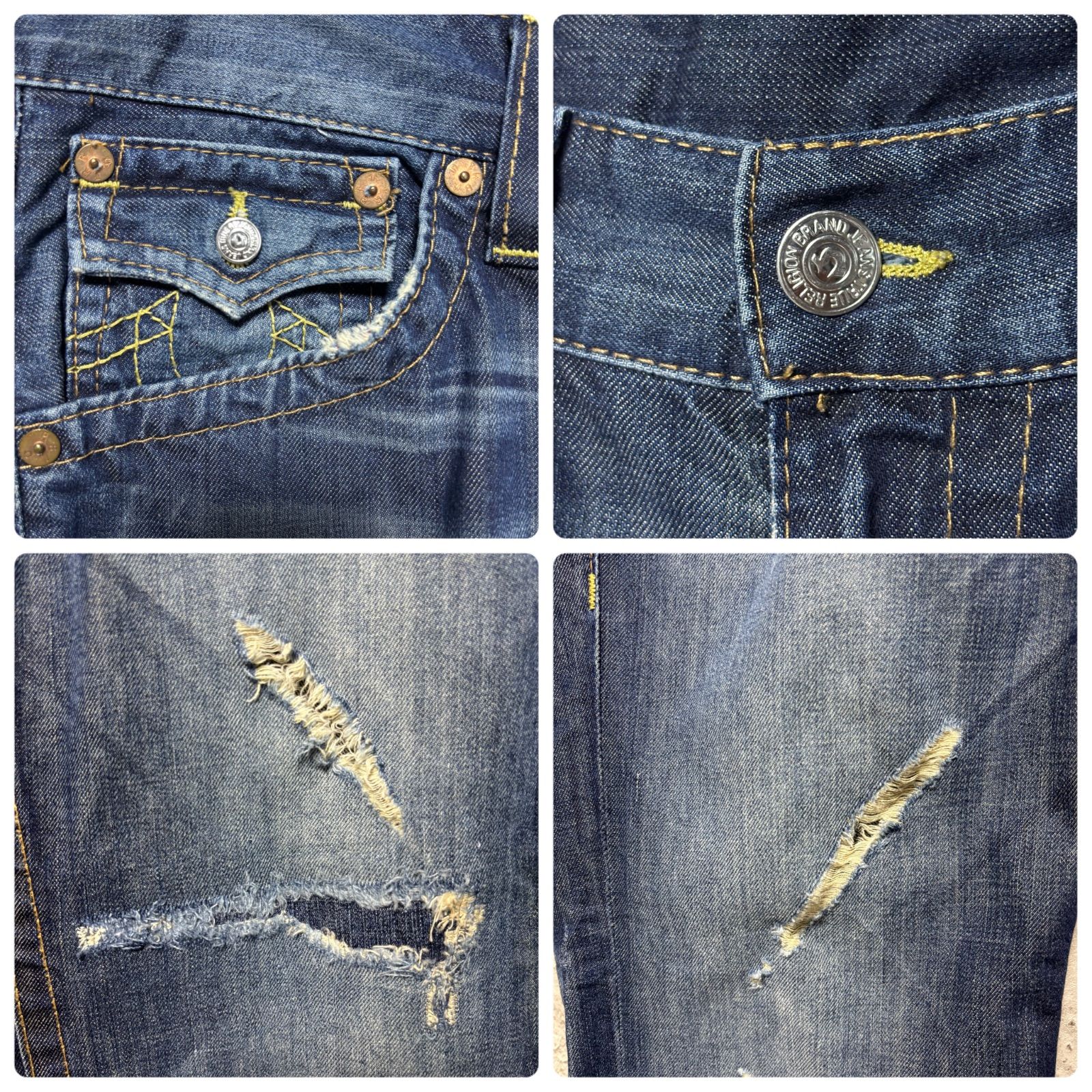 トゥルーレリジョン TRUE RELIGION USA製 コットン100% デニム 