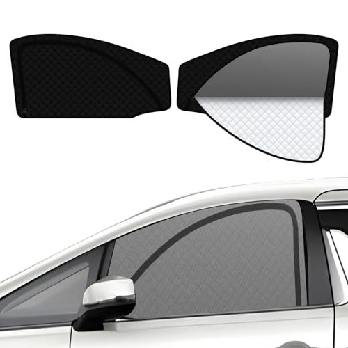 【ハンドルカバー付き】2in1一体式 トヨタ アルファード ヴェルファイア 20系 着脱簡単 サンシェード メッシュカーテン マグネット式 換気 H29.9～現行 遮光 サイド用 運転席 助手席 日除け 2枚ts 09495497